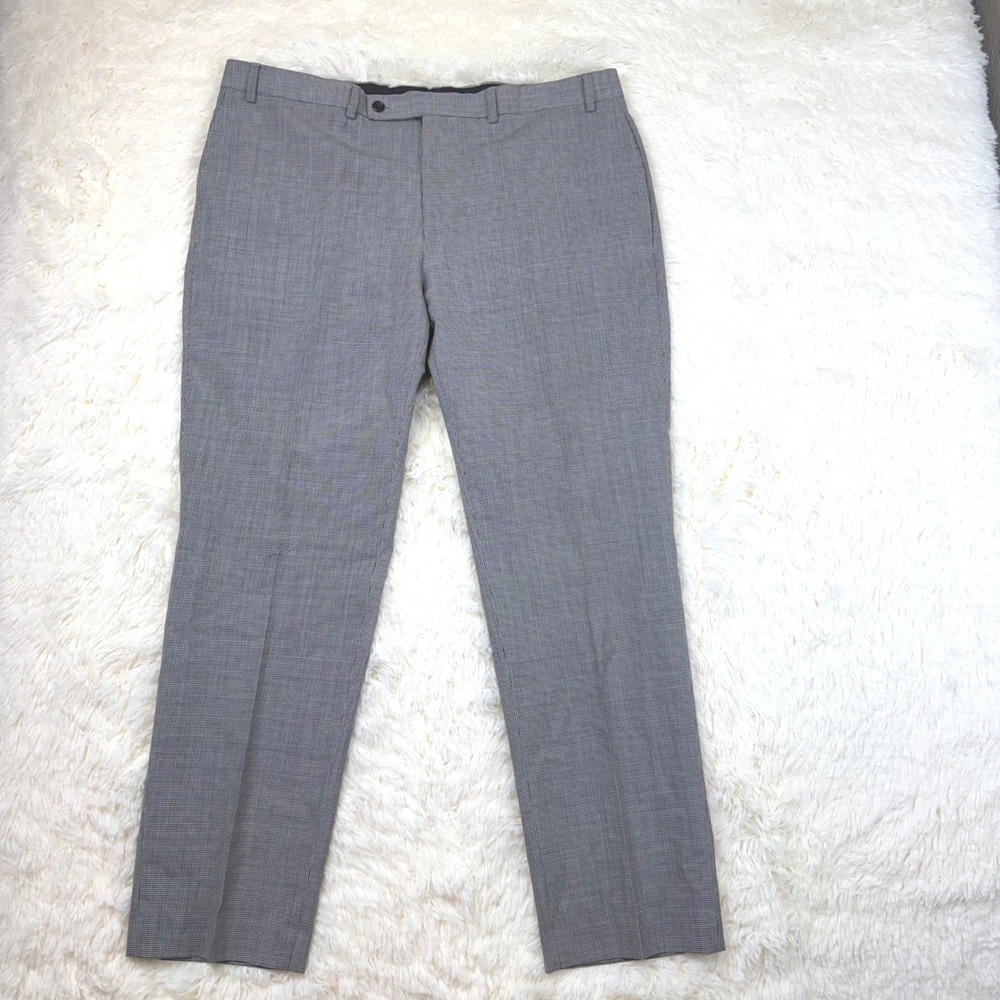 Lauren Ralph Lauren Dress Pants Mens 38W 30L Micro Houndstooth Wool Flat Front